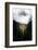 Giant mountain emerging through the clouds in the Himalayas, Nepal on the way to Everest Base Camp-David Chang-Framed Photographic Print