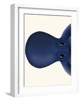 Giant Octopus Blue Triptych a-Fab Funky-Framed Art Print