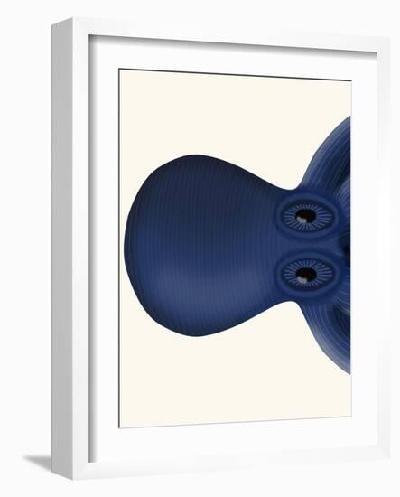 Giant Octopus Blue Triptych a-Fab Funky-Framed Art Print