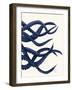Giant Octopus Blue Triptych c-Fab Funky-Framed Art Print