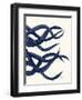 Giant Octopus Blue Triptych c-Fab Funky-Framed Art Print