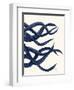 Giant Octopus Blue Triptych c-Fab Funky-Framed Art Print