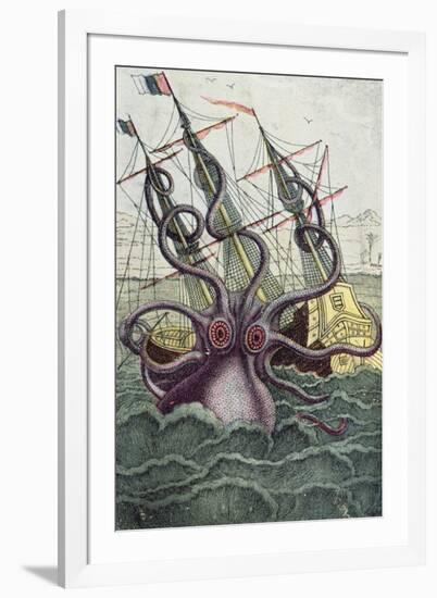 Giant Octopus, Illustration from 'L'Histoire Naturelle Generale Et Particuliere Des Mollusques'-French-Framed Giclee Print