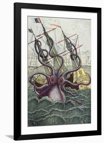 Giant Octopus, Illustration from 'L'Histoire Naturelle Generale Et Particuliere Des Mollusques'-French-Framed Giclee Print