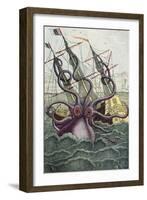 Giant Octopus, Illustration from 'L'Histoire Naturelle Generale Et Particuliere Des Mollusques'-French-Framed Giclee Print