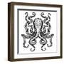 Giant Octopus - Sea Monster-IADA-Framed Art Print