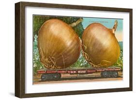 Giant Onions on Flatbed-null-Framed Art Print