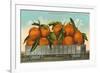 Giant Oranges in Rail Car-null-Framed Art Print