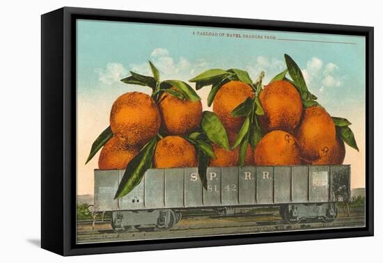 Giant Oranges in Rail Car-null-Framed Stretched Canvas