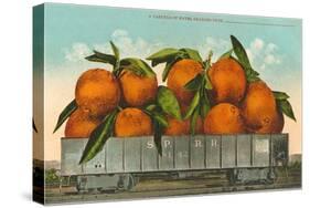 Giant Oranges in Rail Car-null-Stretched Canvas