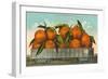 Giant Oranges in Rail Car-null-Framed Art Print