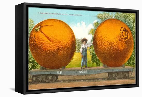 Giant Oranges on Flatbed-null-Framed Stretched Canvas