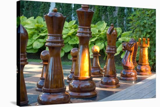 Giant Outdoors Chess Set Photo Poster-null-Stretched Canvas