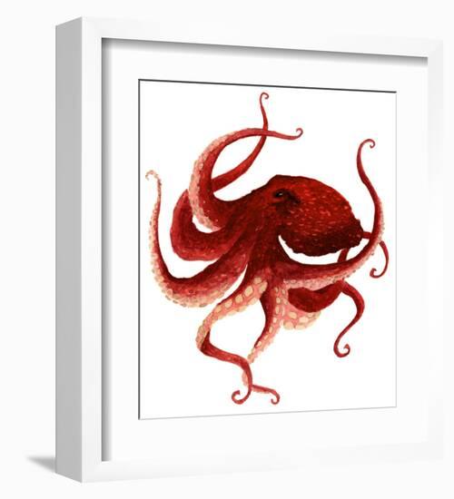 Giant Pacific Octopus - Red-Jeannine Saylor-Framed Art Print