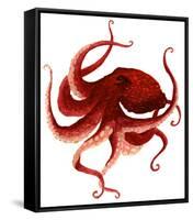 Giant Pacific Octopus - Red-Jeannine Saylor-Framed Stretched Canvas