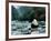 Giant Panda Eating Bamboo by the River, Wolong Panda Reserve, Sichuan, China-Keren Su-Framed Photographic Print