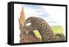 Giant Pangolin Manis Gigantea Catching Ants-null-Framed Stretched Canvas