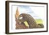 Giant Pangolin Manis Gigantea Catching Ants-null-Framed Giclee Print