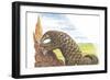 Giant Pangolin Manis Gigantea Catching Ants-null-Framed Giclee Print