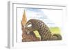 Giant Pangolin Manis Gigantea Catching Ants-null-Framed Giclee Print