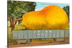 Giant Pear in Rail Car-null-Stretched Canvas