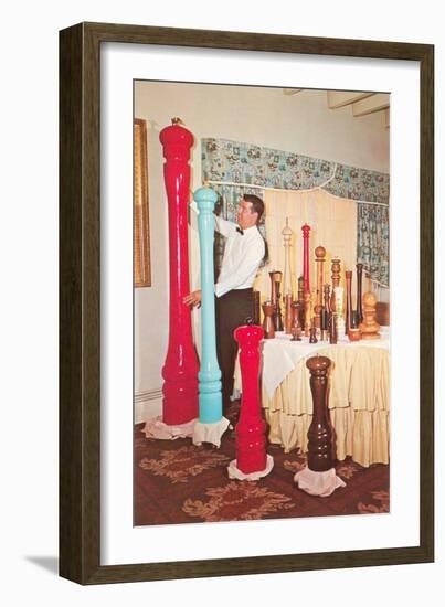 Giant Pepper Mills, Retro-null-Framed Art Print