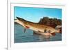 Giant Pike in Boat-null-Framed Premium Giclee Print