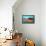 Giant Pike in Boat-null-Framed Stretched Canvas displayed on a wall