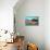 Giant Pike in Boat-null-Mounted Art Print displayed on a wall