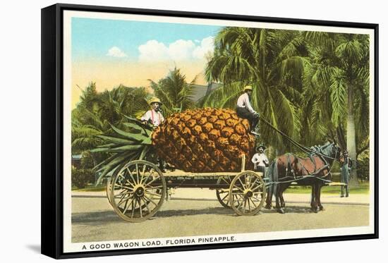 Giant Pineapple on Wagon, Florida-null-Framed Stretched Canvas