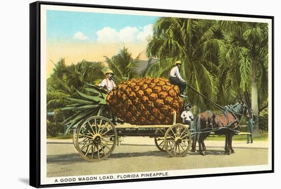 Giant Pineapple on Wagon, Florida-null-Framed Stretched Canvas