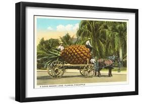 Giant Pineapple on Wagon, Florida-null-Framed Art Print