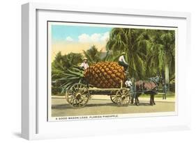 Giant Pineapple on Wagon, Florida-null-Framed Art Print