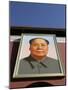 Giant Portrait of Mao Tzedong on the Heavenly Gate to the Forbidden City, Beijing, China-Angelo Cavalli-Mounted Photographic Print