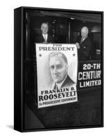 Giant Poster of New York Governor Franklin Roosevelt, Candidate for Democratic Pres Nomination-null-Framed Stretched Canvas