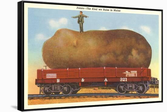 Giant Potato on Rail Car, Maine-null-Framed Stretched Canvas