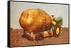 Giant Potato on Toy Tractor-null-Framed Stretched Canvas