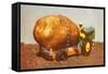 Giant Potato on Toy Tractor-null-Framed Stretched Canvas