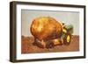 Giant Potato on Toy Tractor-null-Framed Art Print