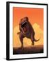 Giant Prehistoric Monster of Dinosaur Age, Tyrannosaur Rex.-Den Zorin-Framed Art Print