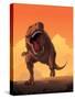 Giant Prehistoric Monster of Dinosaur Age, Tyrannosaur Rex.-Den Zorin-Stretched Canvas