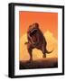 Giant Prehistoric Monster of Dinosaur Age, Tyrannosaur Rex.-Den Zorin-Framed Art Print