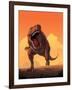 Giant Prehistoric Monster of Dinosaur Age, Tyrannosaur Rex.-Den Zorin-Framed Art Print