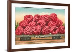 Giant Raspberries on Flatbed-null-Framed Art Print
