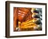 Giant Reclining Buddha Inside Temple, Wat Pho, Bangkok, Thailand-null-Framed Photographic Print