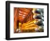 Giant Reclining Buddha Inside Temple, Wat Pho, Bangkok, Thailand-null-Framed Photographic Print