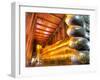 Giant Reclining Buddha Inside Temple, Wat Pho, Bangkok, Thailand-null-Framed Photographic Print