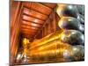 Giant Reclining Buddha Inside Temple, Wat Pho, Bangkok, Thailand-null-Mounted Photographic Print