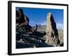 Giant Rock Formations in Front of the Volcano El Teide, Tenerife, Canary Islands, Spain, Europe-Michael Runkel-Framed Photographic Print