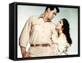 Giant, Rock Hudson, Elizabeth Taylor, 1956-null-Framed Stretched Canvas